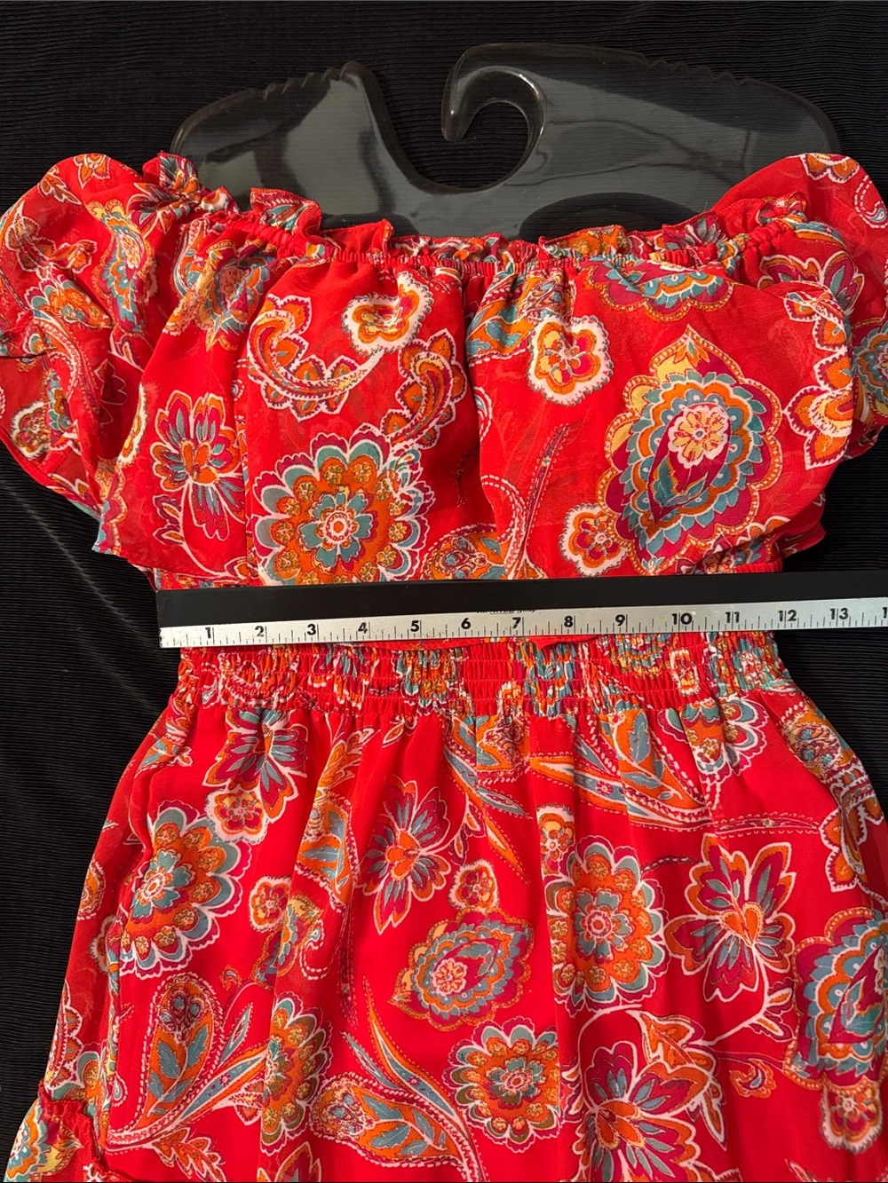 Rabbit Rabbit Rabbit Paisley Print Lined Tiered Maxi Dress - Like new! Petite 4 - Picture 3 of 9